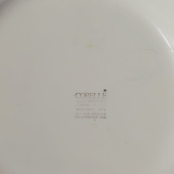 FOUR Corelle Corning Lace Bouquet Bread Plates Cream with Blue Floral Wh… - Picture 16 of 16